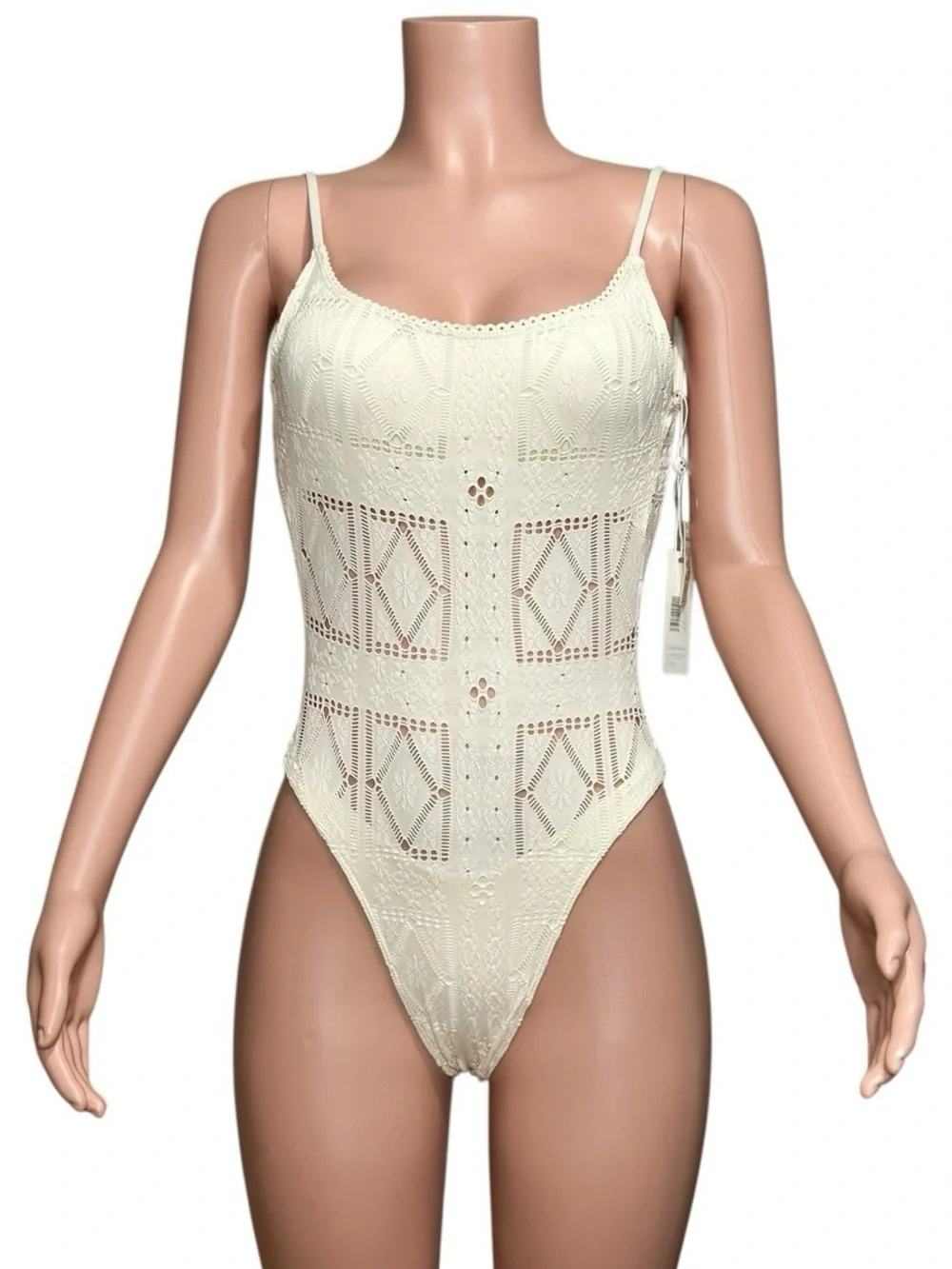 FRANKIES BIKINIS Juliet Cheeky One Piece Swimsuit, Angel Dust, Medium